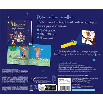 Histoires à partager avec papa et maman - coffret avec lampe