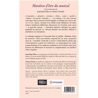 Manières d'être du musical