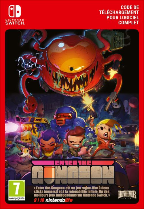 Pochette avant du jeu Code de téléchargement Enter the Gungeon Nintendo Switch