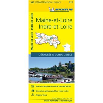 Carte Departemental Michelin Indre Et Loire Maine Et Loire Echelle 1 150 000 Broche Collectif Michelin Achat Livre Fnac