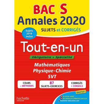 Annales Bac 2020 Tout-en-un Bac S