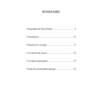 Enquête sur l'entendement humain de David Hume (fiche de lecture et analyse complète de l'oeuvre)
