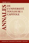 Annales de l universite toulouse 1 capitole. tome lx