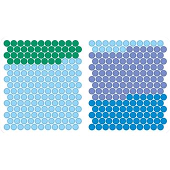 Gommettes rondes Animaux pixels