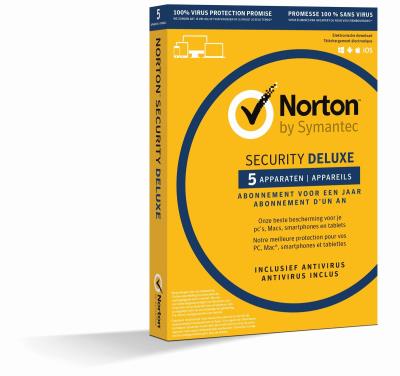 Norton Security 3.0 Deluxe 1 user  5 Devices 1 year Mix
