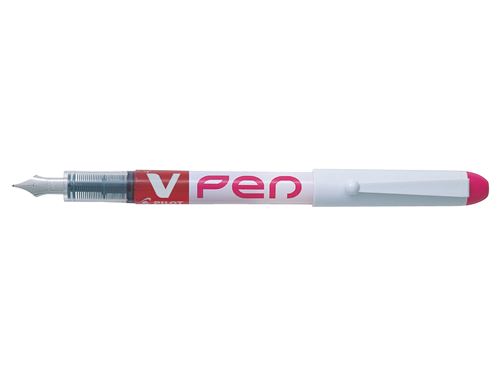 PILOT Stylo Plume Effa&ccedil;able Jetable V-Pen Pte Moyenne Rose