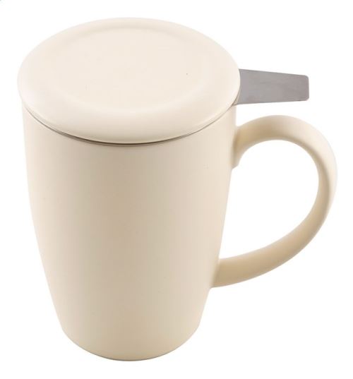 POINT-VIRGULE MOK MET THEE INFUSER EN DEKSEL MAT  WIT 400ML