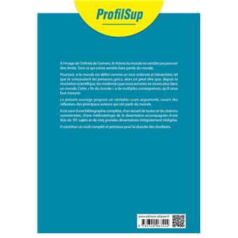 Littérature, philosophie, culture générale. Prépa ECG. Thème concours 2023. Le monde