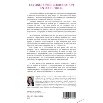La fonction de coordination en droit public