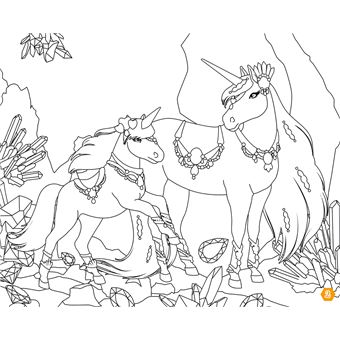 Licornes de rêve - Carnet créatif - Magie des pierres précieuses