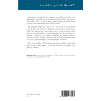 L'association syndicale libre (ASL)