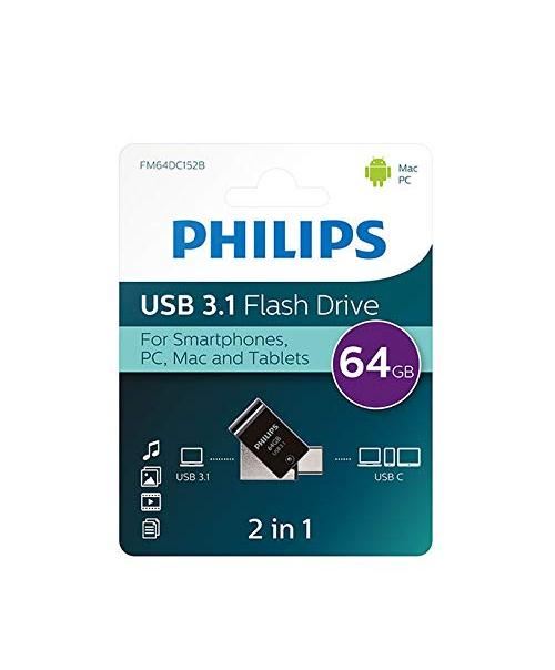 PHILIPS FLASHDRIVE OTG USB-C 64GB