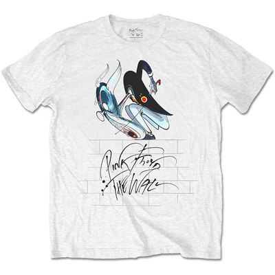 T-Shirt Pink Floyd Wall Teacher Blanc