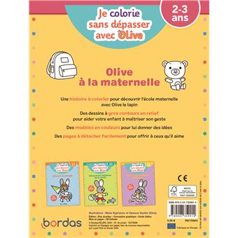 Je colorie sans dépasser avec Olive - Olive à la maternelle