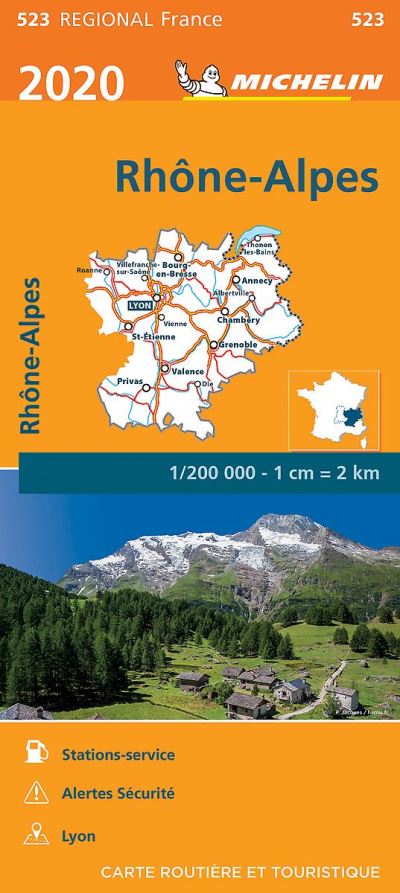 RHÔNE-ALPES 10523 CARTE MICHELIN KAART 2020