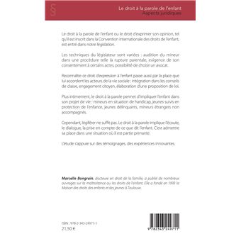 Le droit à la parole de l'enfant