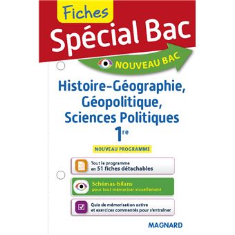Spécial Bac Fiches Histoire-Géo, Géopolitique, Sciences Po 1re