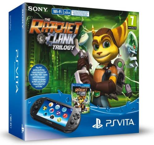 Console Ps Vita Wifi 2000 Sony + The Ratchet And Clank Trilogy + Carte Mémoire 8 Go Pour Ps Vita