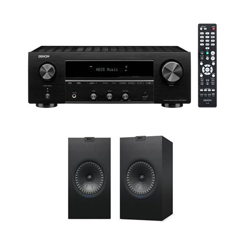 Amplificateur Denon DRA-800H Black + Enceinte bibliothèque Kef Q350 Noir vendue par paire