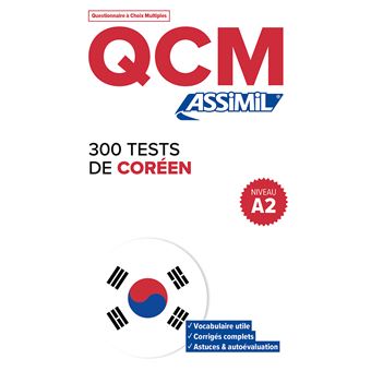 QCM 300 tests de coréen Niveau A2