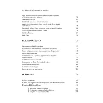 Les Sciences de la Personnalité au quotidien