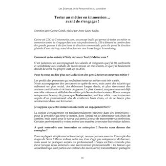 Les Sciences de la Personnalité au quotidien