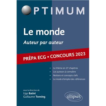 Le monde ECG 2023 - Auteur par auteur