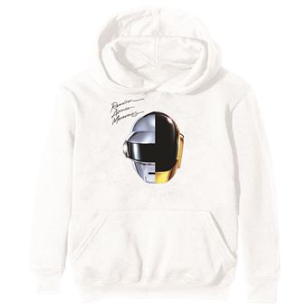 Sweat shirt hoodie Daft Punk Ram Helmets unisexe Blanc Taille XXL Exclusivité Fnac