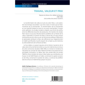 Travail, valeur et prix