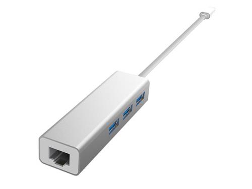 Devia Usb-C Hub + Ethernet Silver