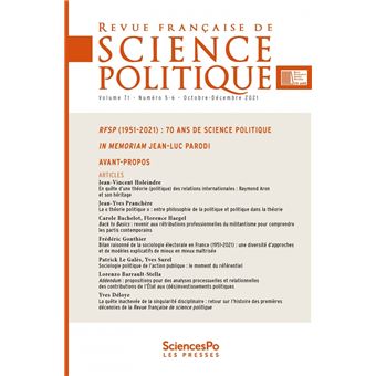 Revue Francaise de Science Politique T71-5/6