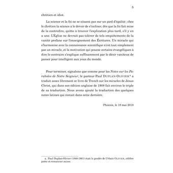 Notes sur les Miracles de Notre Seigneur