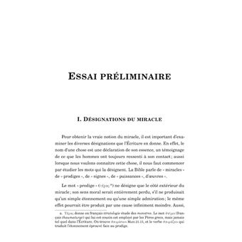 Notes sur les Miracles de Notre Seigneur