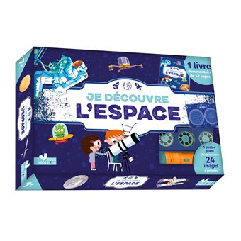Je découvre l'espace - coffret avec lampe et poster phosphorescent des constellations