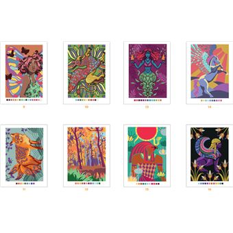 Coloriages mystères - Animaux fantastiques et créatures mythologiques