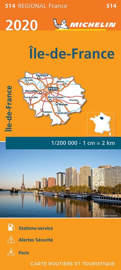ILE-DE-FRANCE 10514 CARTE MICHELIN KAART 2020