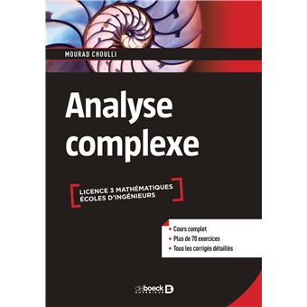 Analyse Complexe 2020 - Broché - Mourad Choulli - Achat Livre | Fnac