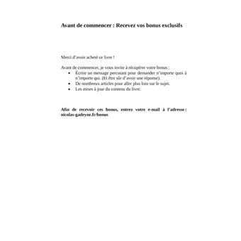 Vous ne savez pas communiquer !