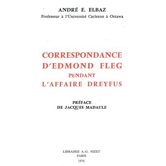 Correspondance d'Edmond Fleg pendant l'affaire Dreyfus