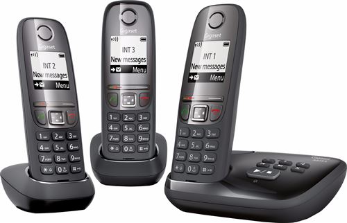 Gigaset A475A Trio Noir - Telephone avec Répondeur
