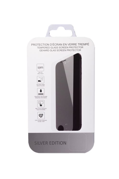 B2B Screen Protect Tempered Glass Silver ED iPhone XS