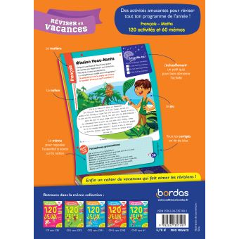 Réviser en vacances de la 6e vers la 5e - 120 jeux sur tout le programme