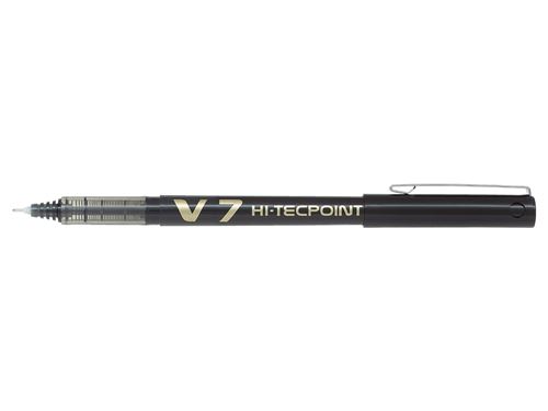 Pilot Hi-Tecpoint V7 - Stylo roller pointe moyenne 0,7 mm Noir - vue 3