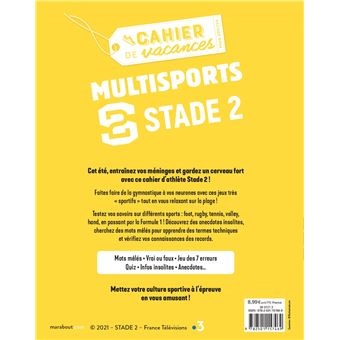 Cahier de vacances - Stade 2