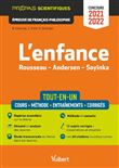 L'enfance - Épreuve de français-philosophie - Prépas scientifiques - Concours 2021-2022