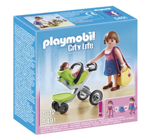 Playmobil City Life 5491 Maman et bébé avec poussette