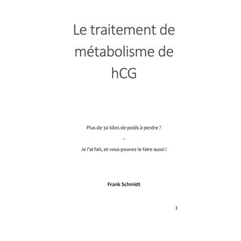 Le traitement de métabolisme de hCG