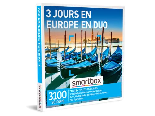 Coffret cadeau Smartbox 3 jours en Europe en duo