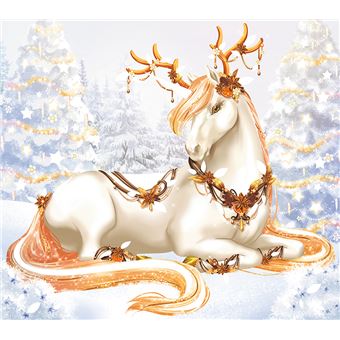 Licornes de rêve - Cartes à pailleter Magie de Noël