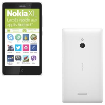 Smartphone Nokia XL, Double SIM, 4 Go, Blanc